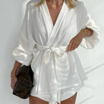 Cotton Wonderland Tied Two Piece Shorts Set