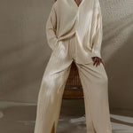 Isla Crawford | Oversized Pleated Two-Piece Lounge Set For Women
