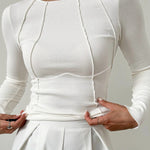Edith | Ribbed Long Sleeve Top