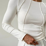 Edith | Ribbed Long Sleeve Top