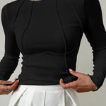 Edith | Ribbed Long Sleeve Top