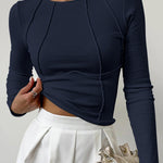 Edith | Ribbed Long Sleeve Top