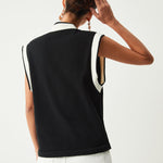 Contrast Trim Sweater Vest