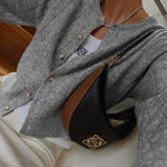 Crew Neck Button Soft Cardigan