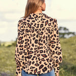 Zeagoo Printed Lantern Long Sleeve Blouse