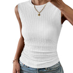 Zeagoo High Neck Tank Top Casual Ribbed Knit Shirts