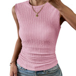 Zeagoo High Neck Tank Top Casual Ribbed Knit Shirts