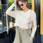 Zeagoo Women Long Sleeve Tops Waffle Knit Shirts