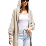 Zeagoo Women's Cardigan for Women Long Sleeve Knit Cardigan with Hood Open Front Sweater Coat Outwear with Pockets