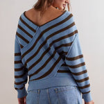 Luna Striped Off-Shoulder Sweater