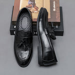 Alvaro Embossed Tassel Loafers