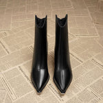 Mirza Chrome-Tip Ankle Boots