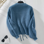 Noa Tie-Front Knit Sweater