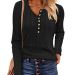 Zeagoo Sweaters Ribbed Knit Long Sleeve Henley Shirts
