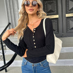 Zeagoo Sweaters Ribbed Knit Long Sleeve Henley Shirts