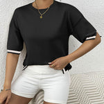 Zeagoo Knit Short Sleeve Tops