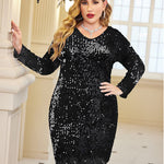 Plus Size Glitter Bodycon Dress - Zeagoo (Us Only)