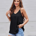 Zeagoo V-Neck Chiffon Spaghetti Strap Tank Top
