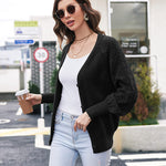 Lantern Sleeve Button Down Cable Knit Sweate - Zeagoo (Us Only)