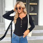 Zeagoo Sweaters Ribbed Knit Long Sleeve Henley Shirts