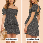 Lantern Sleeve Swing Mini Dress - Zeagoo (Us Only)