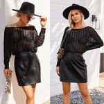 Long Sleeve Mesh Sheer Shirt - Zeagoo (Us Only)