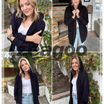 Zeagoo Women's Cardigan for Women Long Sleeve Knit Cardigan with Hood Open Front Sweater Coat Outwear with Pockets