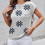 Zeagoo Sleeveless Cape Sleeve Knit Ribbed Tank Tops