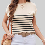 Zeagoo Sleeveless Cape Sleeve Knit Ribbed Tank Tops