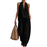 Celestine | The Halter Neck Wide-Leg Two-Piece Set