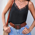 Zeagoo Satin Camisole for Women 2 PCS Lace Tank Top