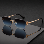 Blackline Rimless Square Sunglasses