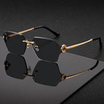 Blackline Rimless Square Sunglasses