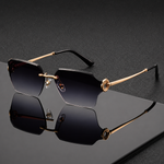 Blackline Rimless Square Sunglasses
