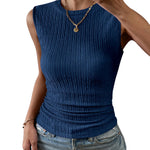 Zeagoo High Neck Tank Top Casual Ribbed Knit Shirts