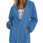 Fleece Hoodies Tunic Long Hoodie Jacket - Zeagoo (Us Only)