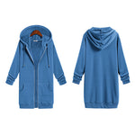 Fleece Hoodies Tunic Long Hoodie Jacket - Zeagoo (Us Only)