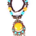 Bohemian Braided Rice Bead Necklace Sweater Chain