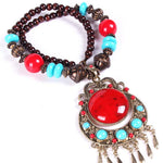 Bohemian Braided Rice Bead Necklace Sweater Chain