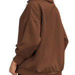 Zeagoo Women Sweatshirts Quarter Zip Stand Collar Pullovers Fleece Workout Hoodies Y2K Clothes
