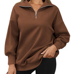 Zeagoo Women Sweatshirts Quarter Zip Stand Collar Pullovers Fleece Workout Hoodies Y2K Clothes