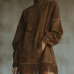 The Marlow | Soft Suede Fringe Dress