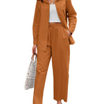 Linen Shirts Loose Long Pants Beach Outfits - Zeagoo (Us Only)