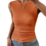 Zeagoo High Neck Tank Top Casual Ribbed Knit Shirts
