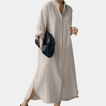 Oversized Linen Shirt Dress  | Lightweight & Breathable