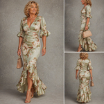 Genevieve | The Floral Ruched Waist Maxi Dress