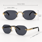Cannes Gradient Rimless Sunglasses