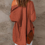 Zeagoo Women's 2023 Fall Winter Cardigan Sweaters Long Sleeve Open Front Cable Knit Outwear Coat with Pockets