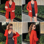 Zeagoo Women's 2023 Fall Winter Cardigan Sweaters Long Sleeve Open Front Cable Knit Outwear Coat with Pockets
