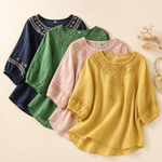Celeste Cotton Linen Top